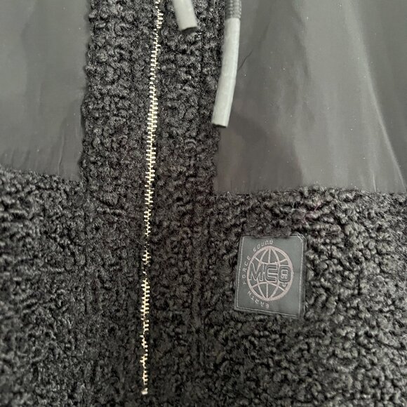 McQ Alexander McQueen Half-Zip Mixed-Media Pullover Track Jacket Black size 46 - Picture 12 of 16